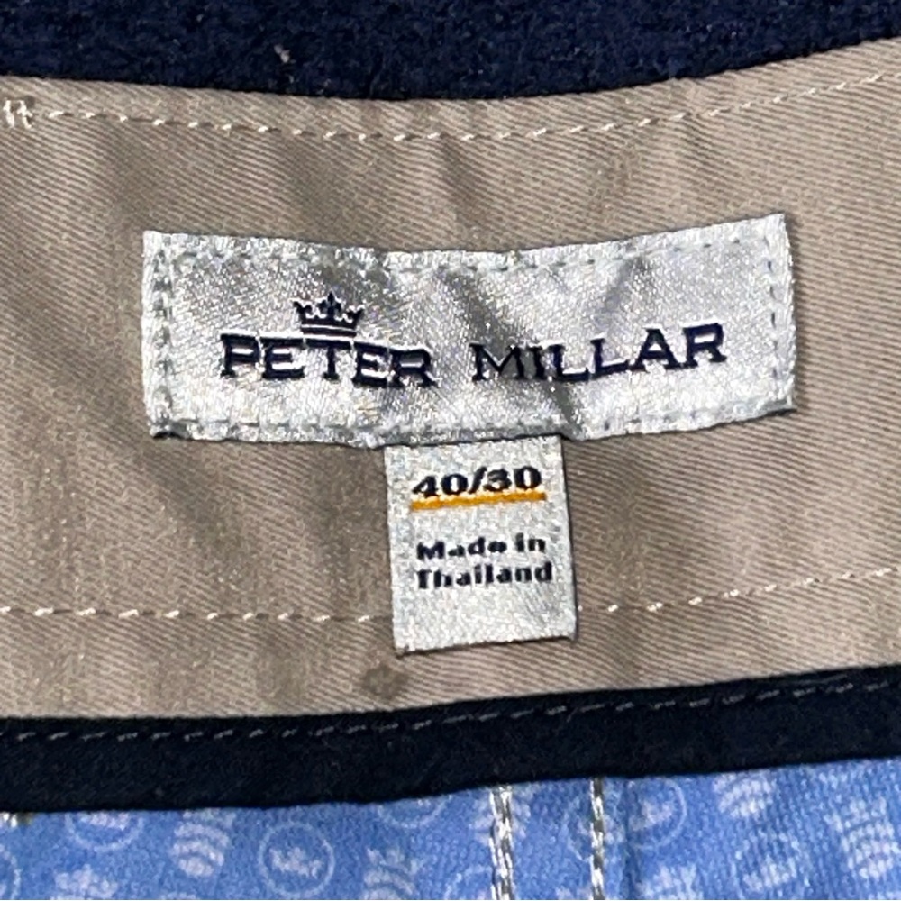 Peter Millar Golf Pants Casual Chino Men's 40x30 Flat Front Beige Khaki Tan 8524 - Picture 5 of 16